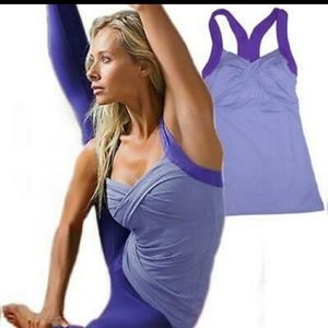 🌼2/$10 EUC Athleta Jaya Pansy Purple Twist Tank